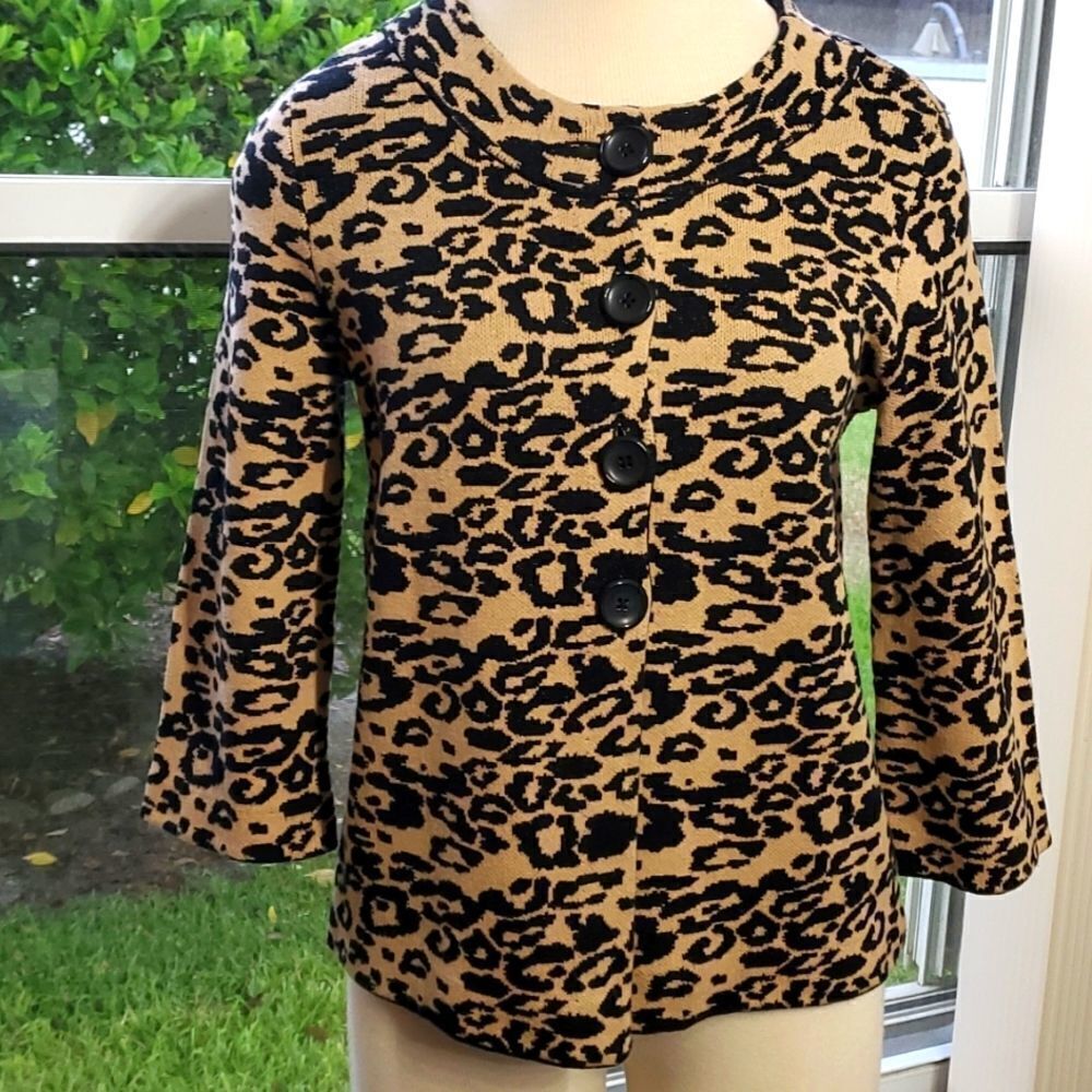 Peck & Peck jacket.‎ Button up, size small. Animal print. Fabulous old money